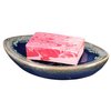 LungMongKol Shop Ceramic Soap Dish with Self Draining Tray for Bar Soap, Bathroom, Kitchen (Blue)