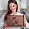 Crafted Treasures Customized Cutting Boards - Personalized Anniversary Gift for Couple - Custom Engraved Charcuterie Board - Best Present Idea for Wedding, Bride, Bridal Shower, Housewarming,Christmas