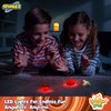 IPIDIPI TOYS Light Up Spinning Tops and Flying Saucer Disc - UFO Light Up Spinner Toy - Stocking Stuffers, Kids Party Favors, School Prize Box Toys, Goodie Bag Fillers (Orange, Set of 12, 36 PCs)