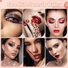 6300Pcs Face Gems with Rhinestones Glue for Makeup, Eye Gems Flat Back Rhinestones Hair Crystal Makeup Gems with Face Glue for Eye Jewels Hair Decoration Nail Art