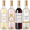Printed Party Engagement Celebration Gift, Bachelorette, 4 Wine Bottle Labels
