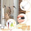 8 Pcs Doorway Cat Toys Indoor Feather Cat Toys Door Hanger Cat Toys Interactive Hanging Cat Toys Dragonfly Little Mouse Toys Retractable Cat Teaser Toys Kitten Toys for Play, 6 Styles (Cute Style)