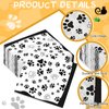 CHENGU 100 Pieces Paw Print Napkins 2 Layers Paw Print Party Supplies Farm Animal Party Napkins for Animal Themed Birthday Party Western Part, 5 x 5 Inch(Black)