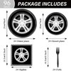 ZOIIWA 96 Pieces Race Car Party Plates and Napkins Sets Racing Car Race Track Party Supplies Decorations Racing Themed Dessert Dinnerware for Kids Boys Birthday Baby Shower Home Decor, Serves 24