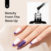 beetles Gel Polish Gel No Wipe Base Coat,15ml for Gel Nail Polish Soak Off LED Nail Lamp Gel Base Coat Upgraded Formula Long-Lasting DIY Home and Nail Salon