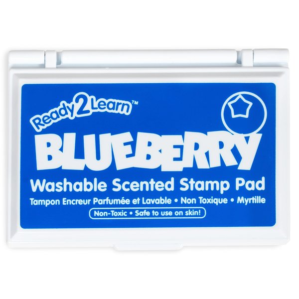 READY 2 LEARN Scented Stamp Pad - Blueberry - Blue - Non-Toxic - Fade Resistant - Fun Art Supplies for Kids