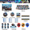 Heidaman 104Pcs Monster Truck Decorations，Monster Truck Birthday Party Supplies，Monster Truck Party decorations，Include Balloons,Backdrop,Banner, Cake Toppers，Tableware, Tablecloth
