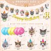 Cat Theme Birthday Party Decorations, Cat Birthday Decorations Cat Banner Happy Birthday Banner Cat Hanging Cutouts Hanging Swirl Decor