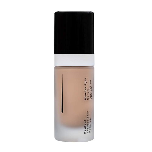Radiant Professional Wonderlight Serum Liquid Foundation for Makeup Kit - Alternative to Bronzer Powder - Color Corrector & Under Eye Concealer - Matte Eyeshadow Base - 1.01 oz - Cream Beige (02)