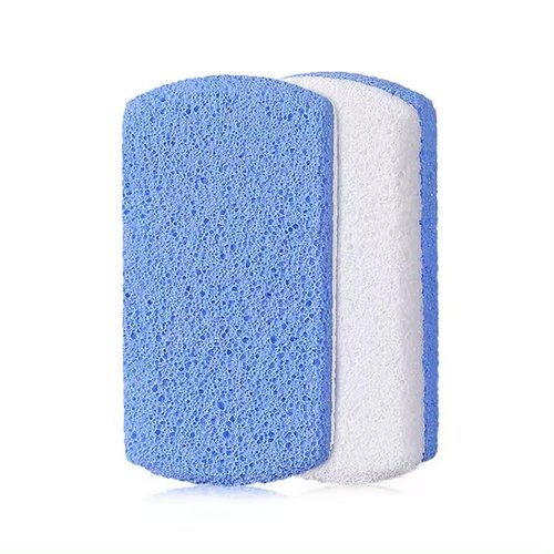 Vanfa Double Side Pedicure Pumice Stone Foot File Callus Remover (Blue/White)