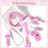 Phobby Doctor Kit for Toddlers 3 4 5 Years Old, Kids Veterinarian Playset with Dog Toy, Real Stethoscope & Medical Bag, Pretend Play Doctor Set for Girls Boys Birthday (Pink)