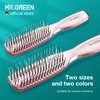 MR.GREEN Hair Brush Crystal Scalp Massage Combs Volumizing Hair Styling Fine Tooth Detangling Tool For Long Wet Dry Hair Women Gift (Pink, Small)