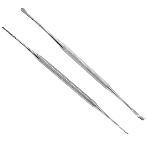 Kohm KP-7100 Ingrown Toenail Tool Kit, File & Lifter Set - Professional Grade, Stainless Steel, Ingrown Toe Nail Pedicure Tools, Podiatry Tools Blacks File and Under Nail Cleaner