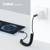 Cable Matters Coiled USB C to USB C Cable with 3A / 60W Fast Charging 1-4 Feet, Support Apple CarPlay, Android Auto, USB C Charger Cable, for iPhone 16/15 Pro Max Plus, Galaxy S23, iPad Pro