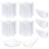 Juvale Mini Appetizer Plates and Tear Drop Spoons for Weddings (Clear, 72 Pieces)