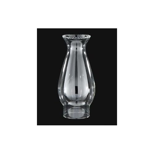 B&P Lamp® 2 1/2 Inch by 7 1/2 Inch Clear Glass Crimped Top Design Lamp Chimney for Vintage and Antique Style Lamps