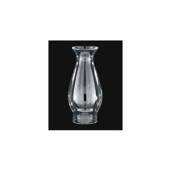 B&P Lamp® 2 1/2 Inch by 7 1/2 Inch Clear Glass Crimped Top Design Lamp Chimney for Vintage and Antique Style Lamps