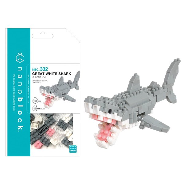 nanoblock - Sea Friends - Great White Shark, Collection Series Building Kit