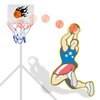 SEISSO Mini Basketball Hoop and Balls - Bedroom Bathroom Toilet Office Desktop Mini Basketball Decompress Game Education Pet Play Toy for Kids Boys Girls and Basketball Lovers