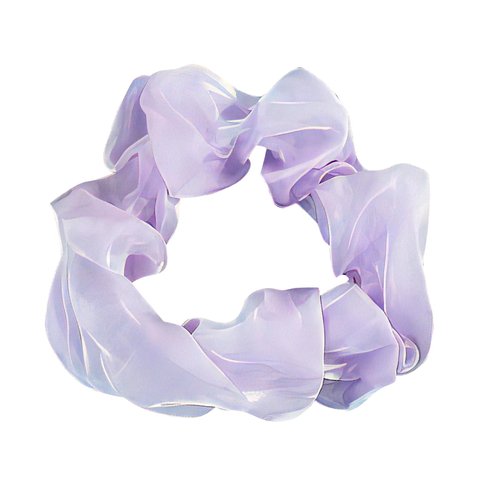 6 Pack Shiny Dance Bun Net Tuck Silk Organza Hair Scrunchies for Girl Rich Tones Mesh Bobbles Headdress Ties Ponytail Bun Holders Hair Donut for Performance,Dance,Themed Party Festivals (Purple)