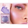 MAEPEOR Face Highlighter Palette 8 Colors Smooth Shimmer Highlighter Palette Longlasting Shiny Face Illuminator Highlighter Makeup (08 Purple)