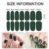 SILPECWEE 20 Sheets Green Nail Polish Strips Spring Nail Wraps for Women Self Adhesive Nail Stickers Nail Strips Real Nail Polish Stick on Nails with 1pc Nail File