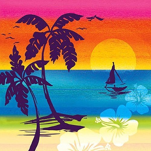 Aloha Summer 3 Ply Beverage Napkins 192ct