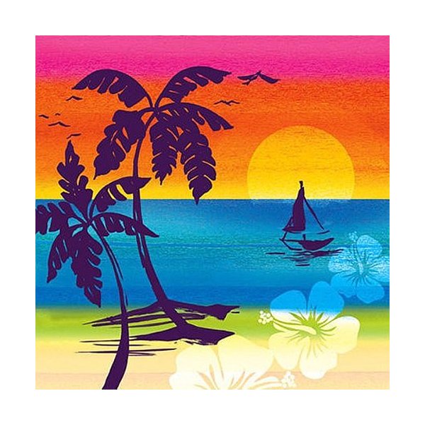Aloha Summer 3 Ply Beverage Napkins 192ct