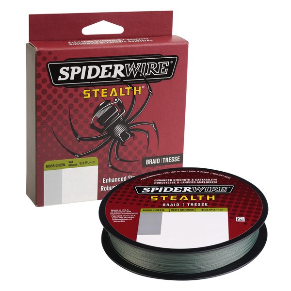 SpiderWire Stealth® Superline, Moss Green, 30lb | 13.6kg, 125yd | 114m Braided Fishing Line, Suitable for Freshwater and Saltwater Environments