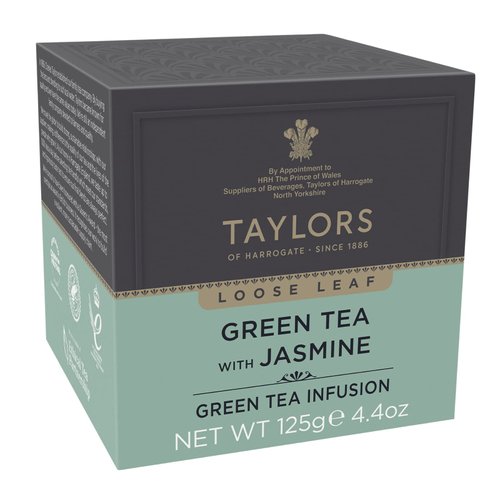 Taylors of Harrogate Green Tea with Jasmine Loose Leaf, 4.41 Ounce Carton