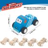 Wooden Cars Unfinished Wood Crafts DIY Craft Wood Kit for Student Family Activities Arts and Crafts Kit for Kids (12 PCS)