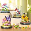 HI-REEKE Flower Butterfly Bouquet Building Block Set, Micro Mini Botanical Building Toy for Women-582 PCS