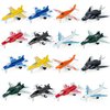 16 Pcs Airplane Toy for Kids,Die Cast Airplanes Toys for Kids Aages 4-8,Mini Planes Model/Glider Planes/Airlines Plane Toys for Kids Birthday Gift Cake Toppers Party Favors Stocking Stuffers