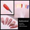 Allstarry 200 Pcs Clear & Natural Nail Swatch Sticks with Ring and Numbered Tips Pointed Shaped Nail Art Polish Display Tips, False Nail Sample Sticks, Sacks of Transparent Nail Practice for Manicure