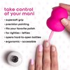 Mani Maker Universal Nail Polish Grip for Precision Painting Perfect for DIY Manicures, Nail Artists, and Professionals - Easy to Use, Suitable for Righties and Lefties - 4 Fun Colors (fuchsia)