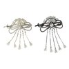 Leadigol Flower Tassel Hair Barrettes,Hair Grip Clip Chinese Style Bow Knot Rhinestone Women Ponytail Holder Elegant Alloy Hair Clip
