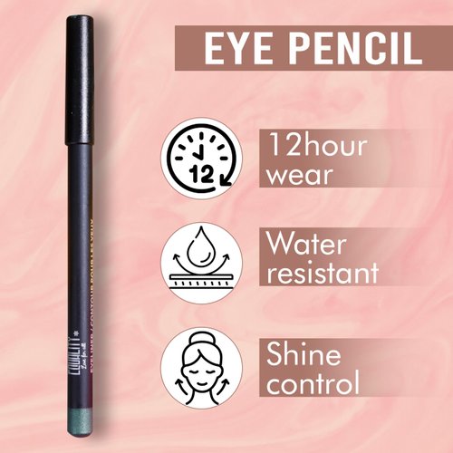 EQUALITY Color Eye Pencil - Eyeliner Pencil, Rich Hyper-Pigmented Color, 12 hour wear, Water resistant, Shine control, Cruelty-free - Emerald