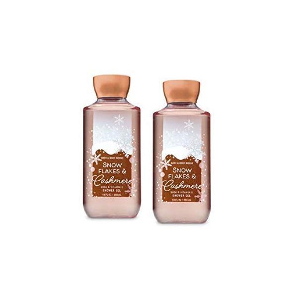 Bath and Body Works 2 Pack Snowflakes & Cashmere Shower Gel 10 Oz.
