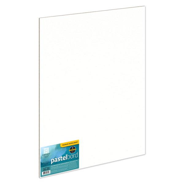 Ampersand Art Supply Pastel Painting Panel: Museum Series Pastelbord, White, 1/8 Inch Flat Profile, 16x20