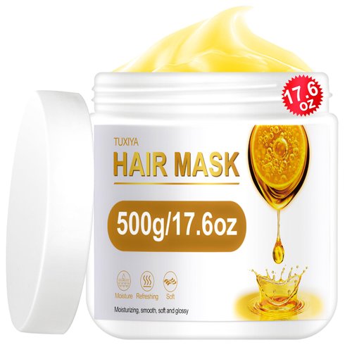 17.6oz Deep Conditioning Hair Mask, Hair Mask Containing Collagen & Keratin & Shea Butter, 3-min Hair Mask for Damaged Hair Restores Hair Shine and Softness, Suitable for All Hair Types