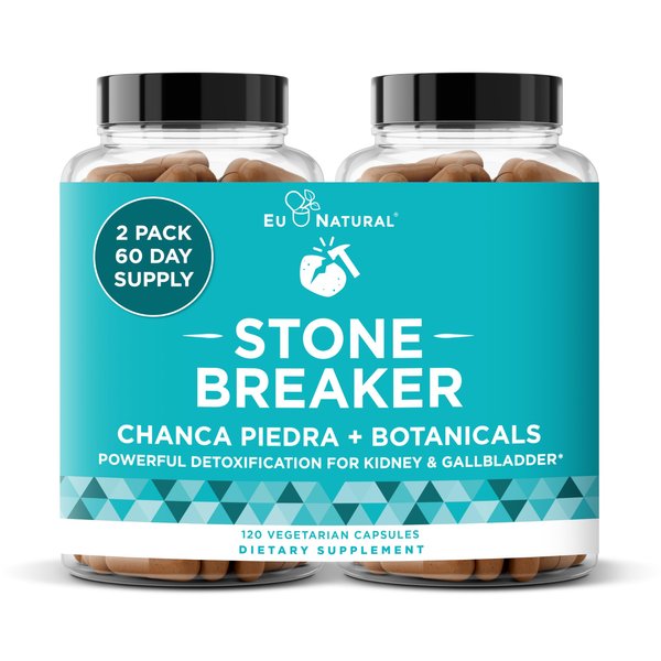 Chanca Piedra Stone Breaker – Natural Dissolver, Kidney Cleanse & Gallbladder Supplement – Detoxify Urinary Tract, Flush Impurities, Clear System – 120 Vegan Soft Capsules