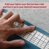 Madam Sew Hot Hem Ruler for Quilting and Sewing – Non-Slip Hot Ironing Ruler and Pleats with Dry or Steam Iron on Quilt Blocks and Clothes - 10" x 2.5"