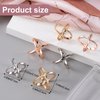 Joez Wonderful Scarf Ring Scarf Clips 6pcs, 2 Sizes Scarf Ring Clip Scarf Slide Buckle for Women, Gold Silver X Shape Silk Scarf Clasp Holder Scarves Pin Shawl Buckles Holder for Clothing Decoration
