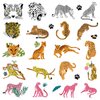 Hohamn Cheetah Tattoos for Kids, 10 Sheets Cheetah Jungle Animal Theme Temporary Tattoos for Boys Cheetah Birthday Party Supplies Gifts Decoration