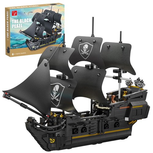 TYCOLE Pirate Ship Building Block Sets,MOC Black Pearl Toy Kits,Boat Model Compatible with Famous Bricks,Creative Pirate Themed Decor,Christmas Birthday Gifts for Adults or Kids(921PCS)