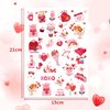 Crazy Night Valentine's Day Temporary Tattoos for Kids Women-102 Styles, Red Heart Love Rose Bouquet Cupid Fake Tattoos Valentines Day Stickers Games Gifts Party Decorations