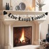 Sursurprise Lesbian Bachelorette Party Decorations, Live Laugh Lesbian Banner, Gothic Old English Emo Goth Queer Gay Pride LGBTQ+ Hen Party Decor Supplies