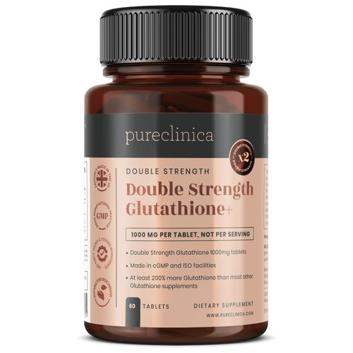 Glutathione 1000mg x 60 Tablets. with 500mg Glutathione, 300mg ALA, and 200mg Vitamin C per Tablet.