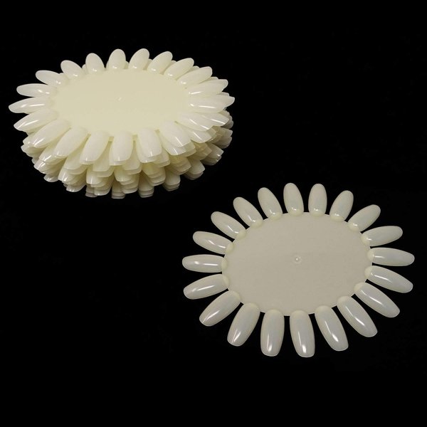 Honbay 12PCS Plastic 20 Tips False Nail Swatches Wheels Nail Art Color Polish Display Wheel for Manicure