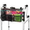 Walker Bag - Water Resistant Pouch Basket with 6 Pockets for Rollator and Folding Walker, Wheelchairs,Bariatric Walkers (Flower)